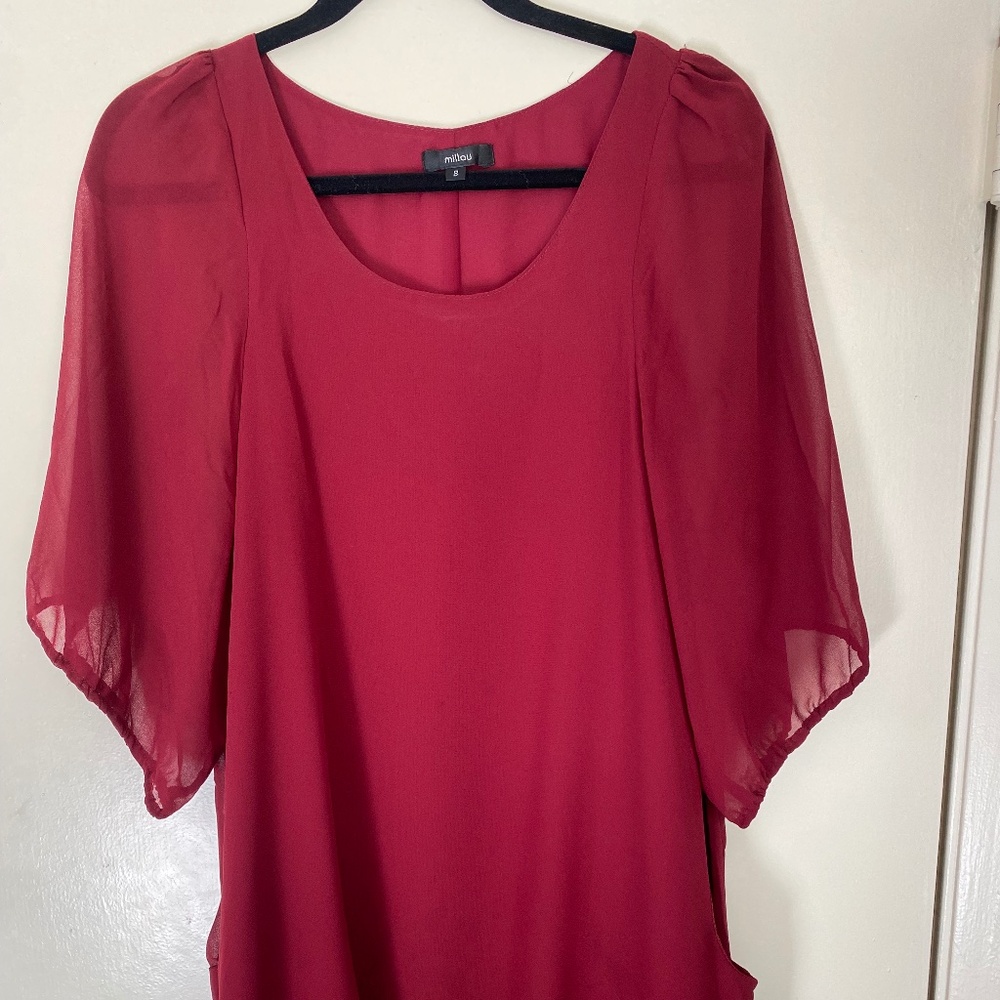 MILLAU Burgundy Dress - S